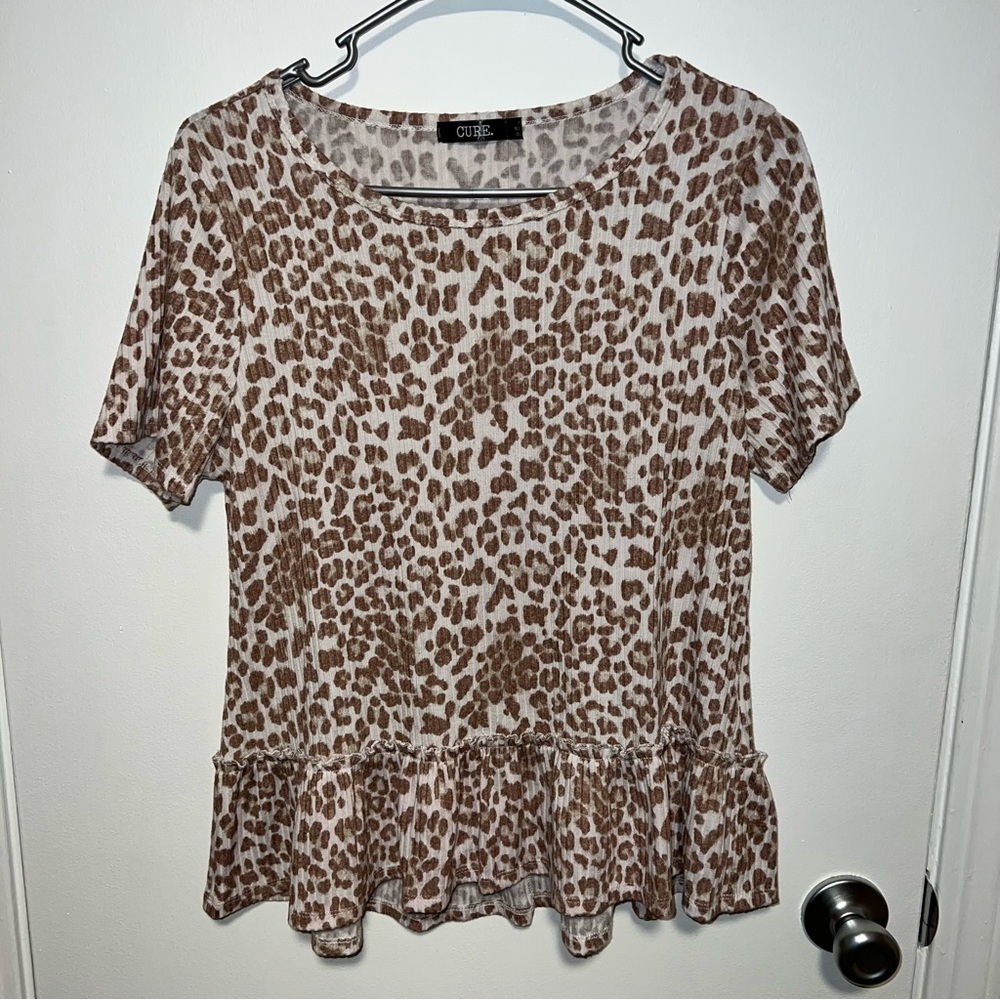 🍀4 for 25🍀 Cure | Leopard Print Babydoll Shirt
